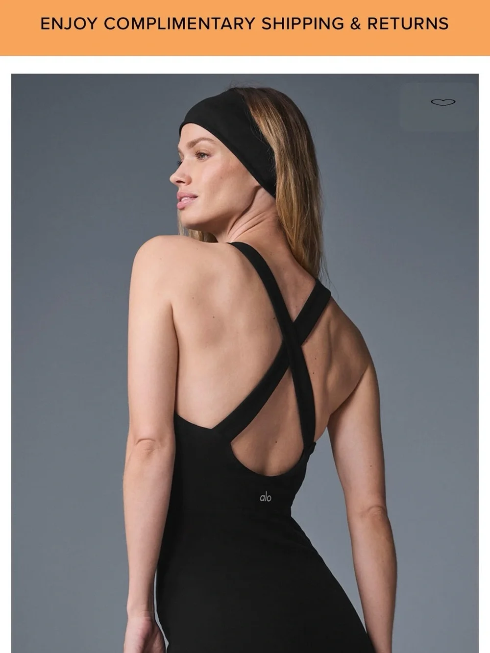 ALO Yoga Black Crisscross-Back Active Dress